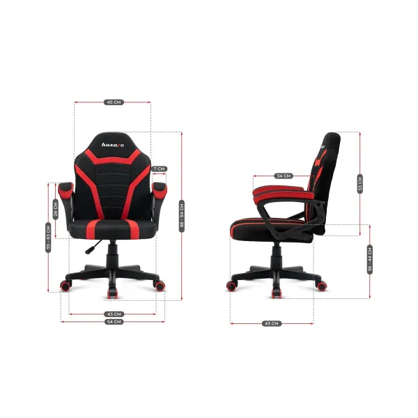 Žaidimų kėdė Huzaro HZ-Ranger 1.0 red mesh          Raudonai juoda