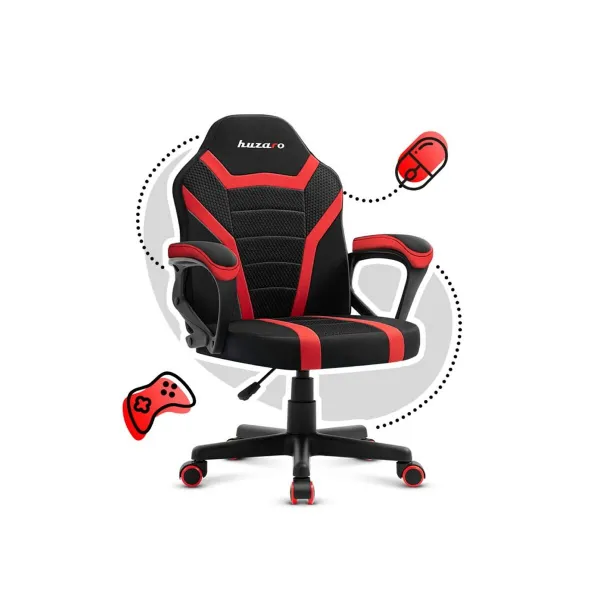 Žaidimų kėdė Huzaro HZ-Ranger 1.0 red mesh          Raudonai juoda