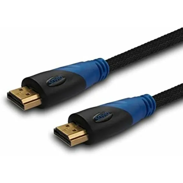 HDMI kabelis Savio CL-02 Mėlyna Juoda 1,5 m