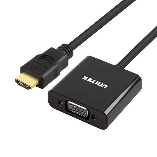 HDMI - VGA su garsu adapteris Unitek Y-6333 Juoda
