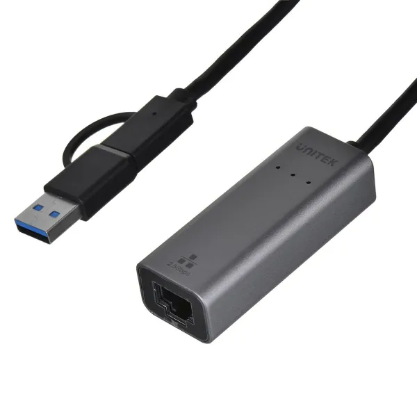 USB-C-Ethernet Adapter Unitek U1313C Hall 30 cm