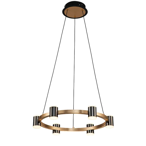 AXEL LED lustra 48W 3000K melna/zelta