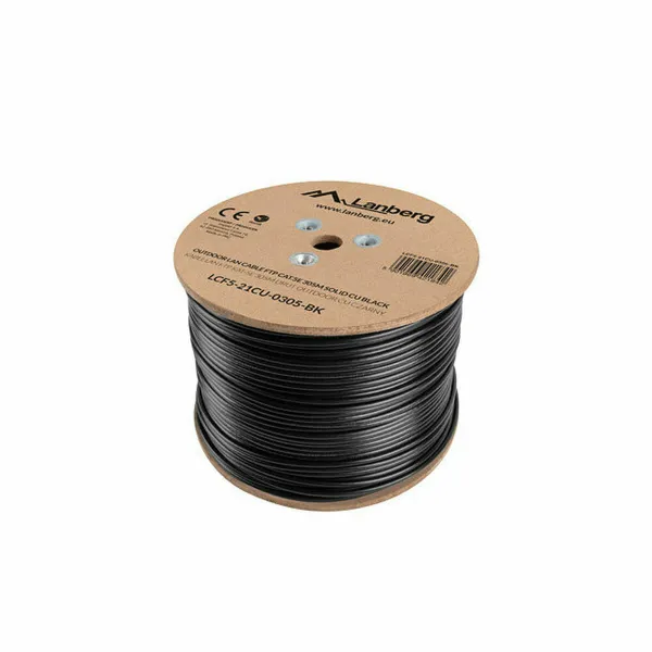 FTP 5e kategorijos kietas tinklo laidas Lanberg LCF5-21CU-0305-BK Juoda 305 m