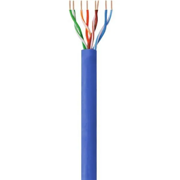 Жесткий сетевой кабель UTP кат. 6 Techly ITP6-CCA-305-BL Синий 305 m