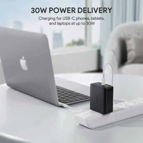 Sienas Lādētājs Aukey PA-D2 Melns 36 W