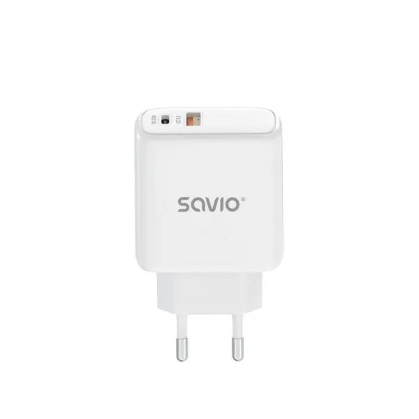 Сетевое зарядное устройство Savio SAVLA-06 Белый 30 W