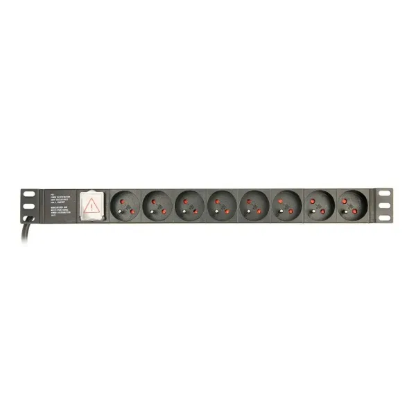 Ilgintuvas, 19 "8, Tomas Schuko, su įjungimo / išjungimo jungikliu GEMBIRD EG-PDU-014-FC14 (3 m)