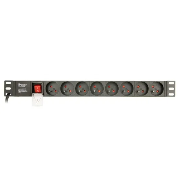 Ilgintuvas, 19 "8, Tomas Schuko, su įjungimo / išjungimo jungikliu GEMBIRD EG-PDU-014-FC14 (3 m)