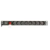 Ilgintuvas, 19 "8, Tomas Schuko, su įjungimo / išjungimo jungikliu GEMBIRD EG-PDU-014-FC14 (3 m)