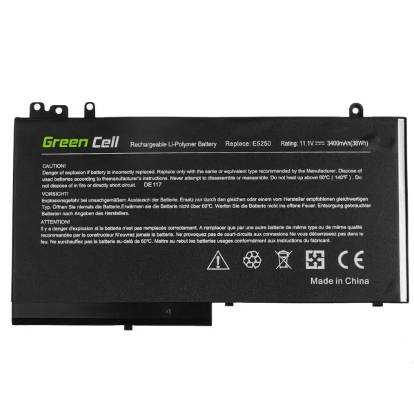 Nešiojamo kompiuterio baterija Green Cell DE117 Juoda 3400 mAh
