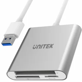 Внешний кардридер Unitek Y-9313 Чёрный Серебристый