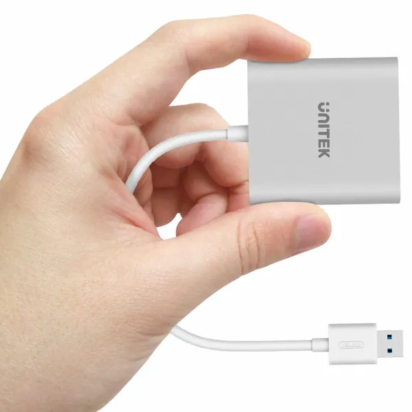 Ārējais karšu lasītājs Unitek Y-9313 Melns Sudrabains