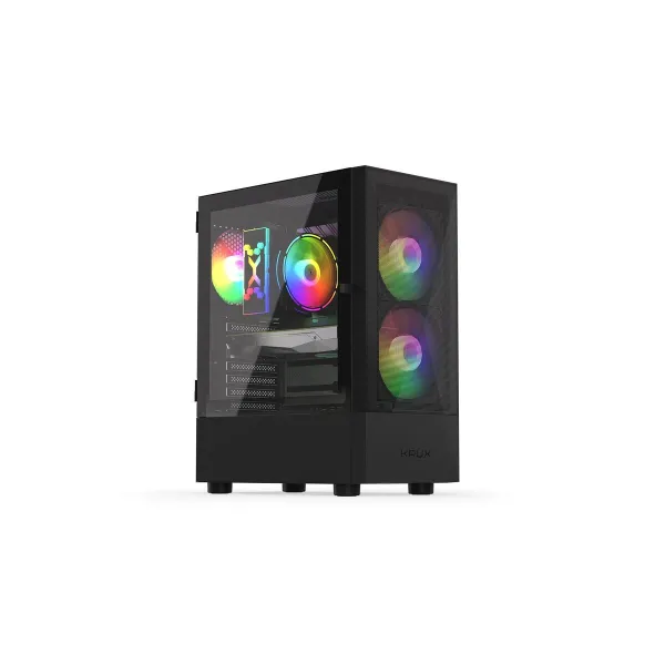 ATX/mATX pusiau bokšto tipo korpusas Krux VACO KRX0132 Juoda