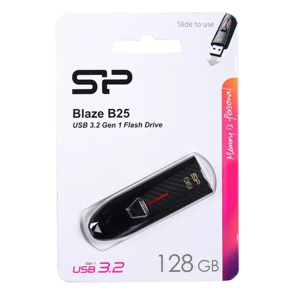 USB Zibatmiņa Silicon Power Blaze B25 Melns 128 GB