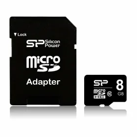 Micro SD Memory Card with Adaptor Silicon Power Elite 8GB microSDHC UHS-I 8 GB