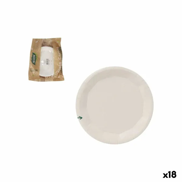 Plokštelių rinkinys Algon Balta 22 cm 25 Dalys (18 vnt.)