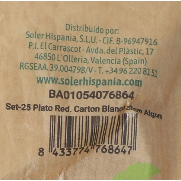 Plokštelių rinkinys Algon Balta 22 cm 25 Dalys (18 vnt.)