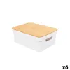 Multi-use Box Confortime White Brown Bamboo Plastic (6 Units)