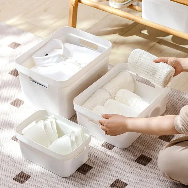 Multi-use Box Confortime White Brown Bamboo Plastic (6 Units)