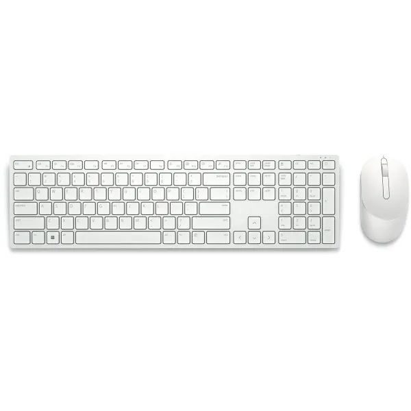 Klaviatūra un Bezvadu Pele Dell KM5221W-WH Balts Qwerty US