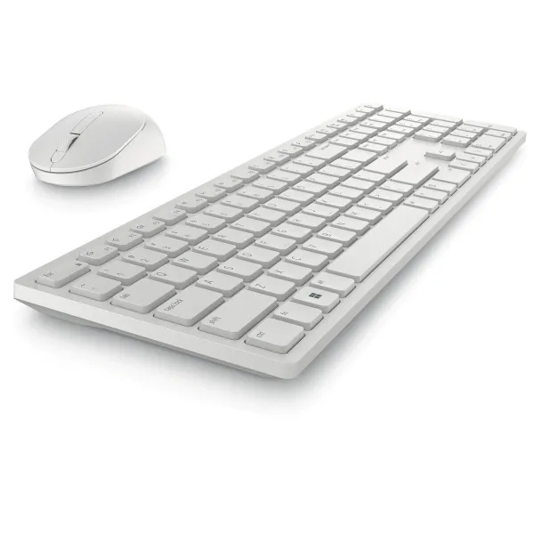 Klaviatūra un Bezvadu Pele Dell KM5221W-WH Balts Qwerty US