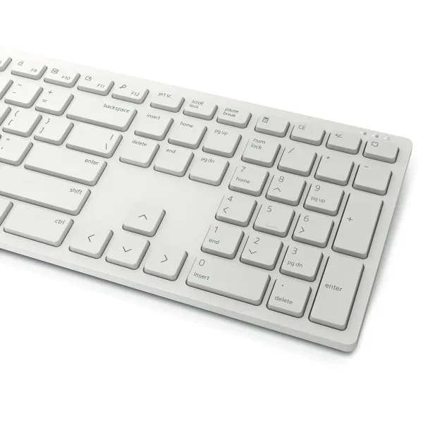 Klaviatūra un Bezvadu Pele Dell KM5221W-WH Balts Qwerty US