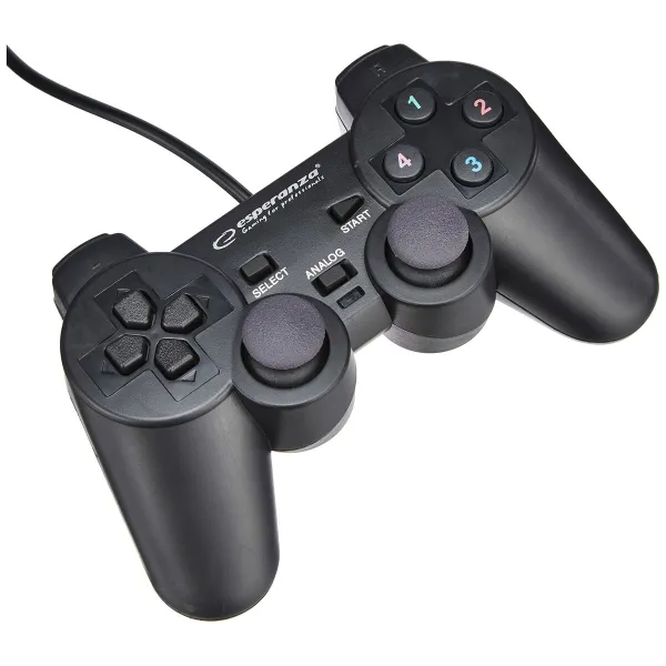 Spēles Kontrole Esperanza EG102 USB 2.0 Melns PC PlayStation 3