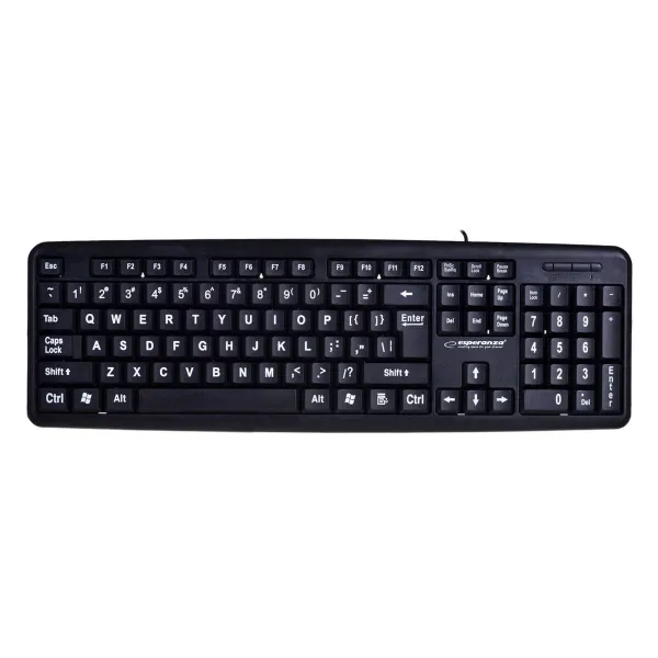 Klaviatūra Esperanza EK129 Melns Angļu QWERTY