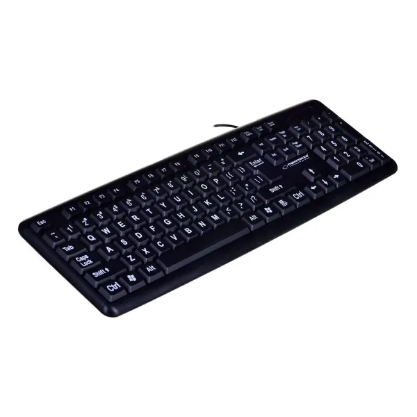 Klaviatūra Esperanza EK129 Melns Angļu QWERTY