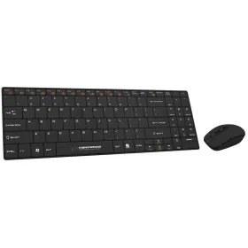 Klaviatuur ja Hiir Esperanza EK122K Must QWERTY