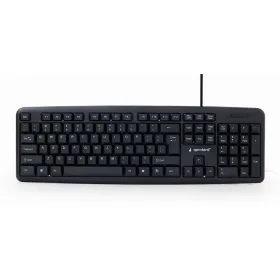 Klaviatuur GEMBIRD KB-U-103-RU Must Mustvalge Inglise Vene QWERTY