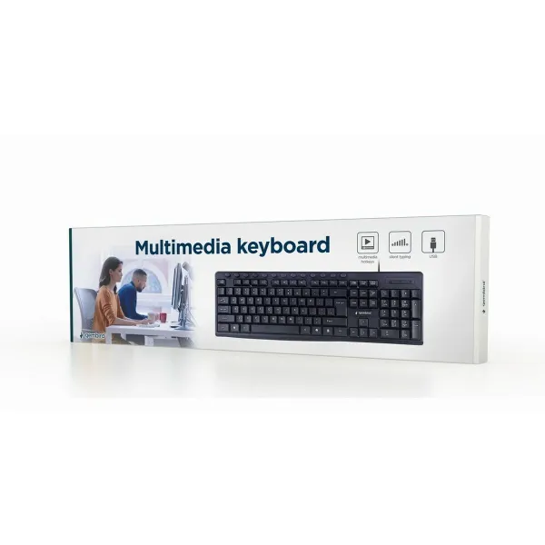 Klaviatūra GEMBIRD KB-UM-107 Qwerty US Melns