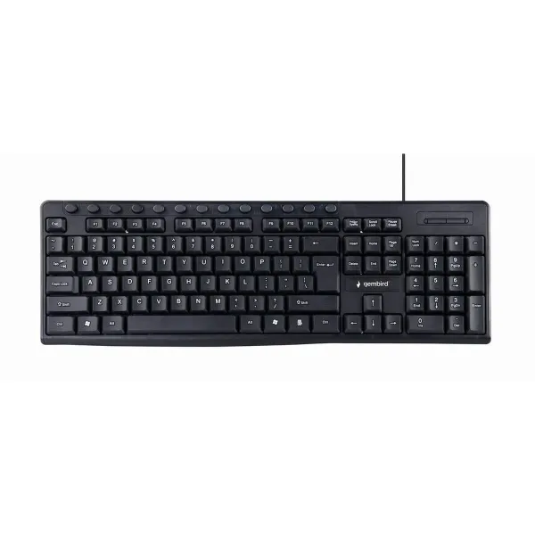 Klaviatūra GEMBIRD KB-UM-107 Qwerty US Melns