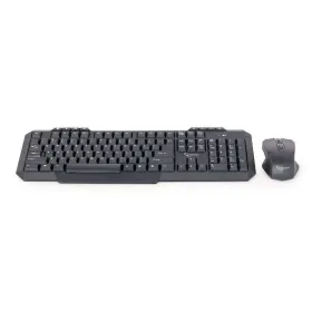 Klaviatuur ja Hiir GEMBIRD KBS-WM-02 Must Mustvalge QWERTY Qwerty US