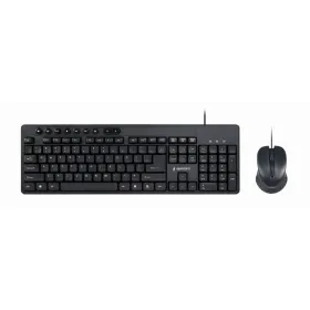 Klaviatuur ja Hiir GEMBIRD KBS-UM-04 Must Mustvalge QWERTY Qwerty US