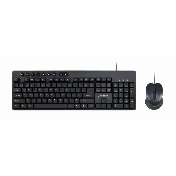 Klaviatūra un Pele GEMBIRD KBS-UM-04 Melns Monohromatiskais QWERTY Qwerty US