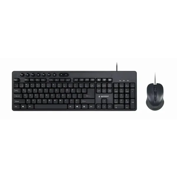 Klaviatūra un Pele GEMBIRD KBS-UM-04 Melns Monohromatiskais QWERTY Qwerty US