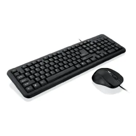 Klaviatuur ja Hiir Ibox OFFICE KIT II Must Mustvalge Inglise QWERTY