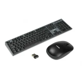 Klaviatuur ja Hiir Ibox DESKTOP KIT PRO Must Inglise QWERTY
