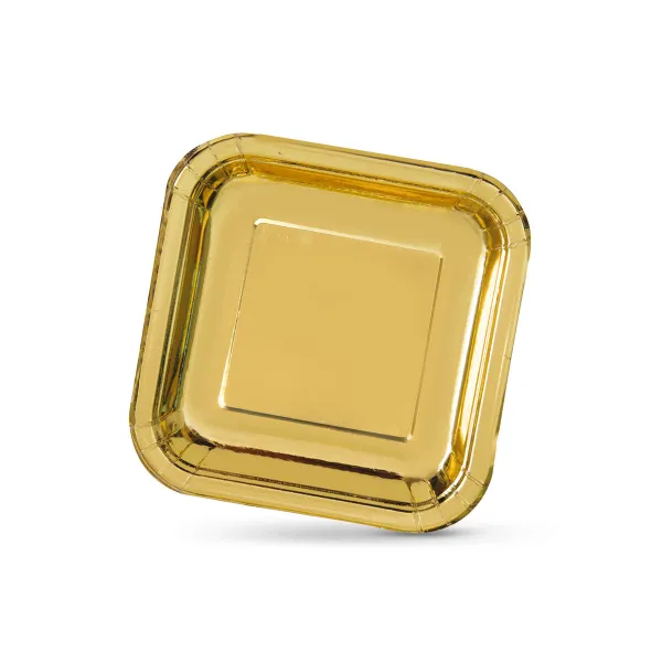 Plate set Algon Golden 20 cm 10 Pieces (18 Units)