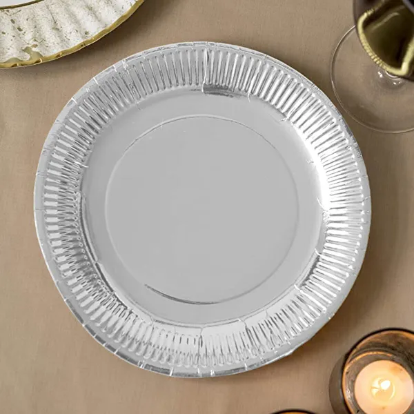 Plate set Algon Silver 18 cm 12 Pieces (18 Units)