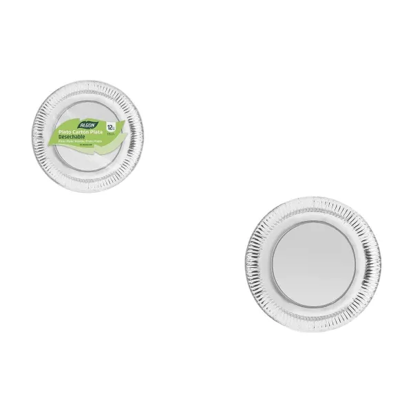 Plokštelių rinkinys Algon Sidabras 18 cm 12 Dalys (18 vnt.)