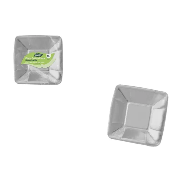 Plokštelių rinkinys Algon Sidabras 18 cm 12 Dalys (18 vnt.)