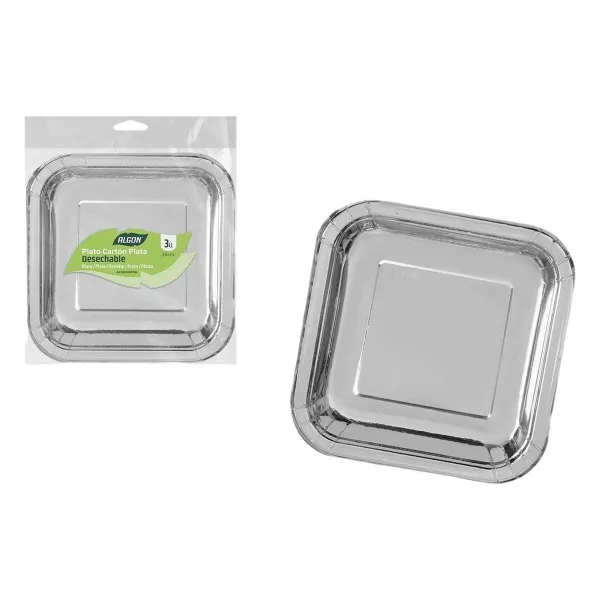 Plokštelių rinkinys Algon Sidabras 26 cm 3 Dalys (18 vnt.)