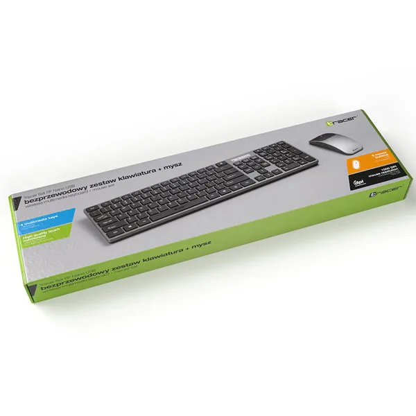 Juhtmevaba Klaviatuur Tracer TRAKLA46773 Must Qwerty US