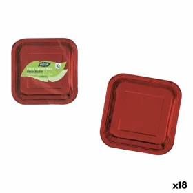 Lautassetti Algon Punainen 23 cm 10 Kappaletta (18 osaa)