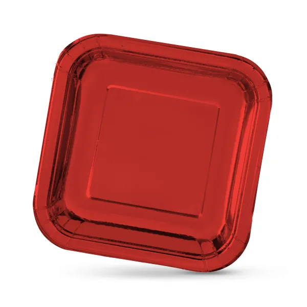 Plate set Algon Red 26 cm 3 Pieces (18 Units)