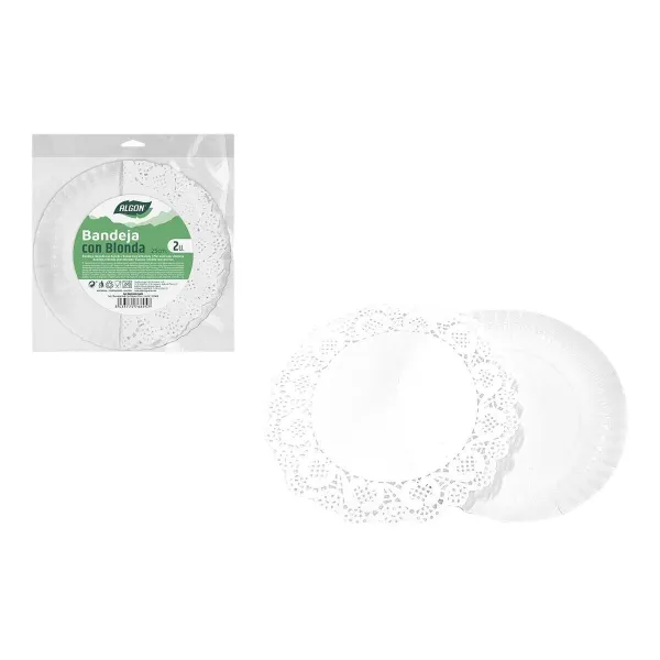 Užkandžių dėklas Algon Apskritas 25 cm 2 Dalys (24 vnt.)