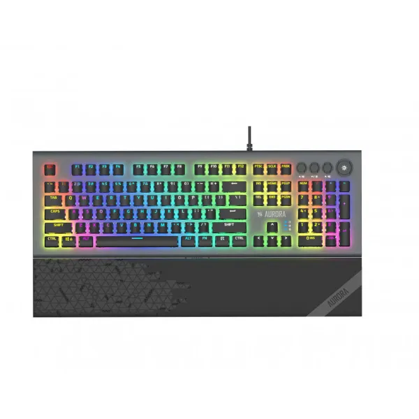 Klaviatūra Ibox AURORA K-5 Juoda Grafito QWERTY Qwerty US