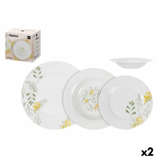 Tableware La Mediterránea Reims Circular 18 Pieces (2 Units)